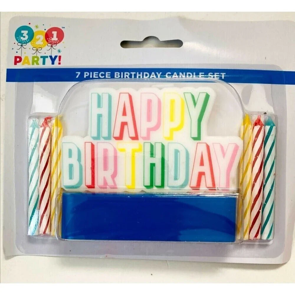 42 Pcs - 321 Party “Happy Birthday” 7 Piece Candle Set Cake Top | 6pk Brand New